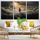Jesus Walking on Water Wall Art Canvas Print - Religious by MyGreatCanvas | Canvas Wall Art Prints | Photo Prints & Wall Decor