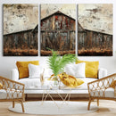 Rustic Barn Wall Art | Farmhouse Wall Decor Canvas Print |