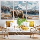 Bear and Baby Bear Wall Art Canvas Print