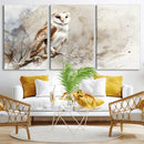 Barn Owl Wall Art | Watercolor Canvas Print | Perfect for