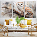 Barn Owl Wall Art | Watercolor Barn Owl Canvas Print | by MyGreatCanvas | Canvas Wall Art Prints | Photo Prints & Wall Decor