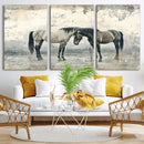 Chines Style Majestic Horses Wall Art | Ready to Hang and