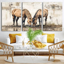 Vintage Horses Wall Art | Ready to Hang and Framed Triptych by MyGreatCanvas | Canvas Wall Art Prints | Photo Prints & Wall Decor