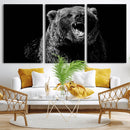 Bear Canvas Print | Wildlife Wall Art for Cabin Decor |