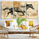 Chines Style Running Horse Western Wall Art | Farmhouse Wall