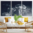 Jellyfish Wall Art Canvas Print, Modern Abstract Jellyfish