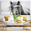 Western Wall Art | Black and White Winter Horse Wall Art | by MyGreatCanvas | Canvas Wall Art Prints | Photo Prints & Wall Decor