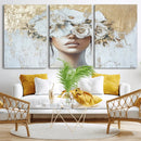 Golden Petal Wall Art - Canvas Print Flower Head Woman by MyGreatCanvas | Canvas Wall Art Prints | Photo Prints & Wall Decor