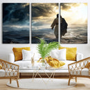 Jesus Walking Water Wall Art – Inspirational Christian