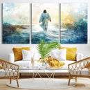 Watercolor Jesus Walking on Water Canvas Print, Christian by MyGreatCanvas | Canvas Wall Art Prints | Photo Prints & Wall Decor