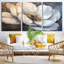 White Magnolia Flower Wall Art Canvas Print | Abstract