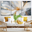 White and Gold Floral Canvas Wall Art - Framed and Ready to by MyGreatCanvas | Canvas Wall Art Prints | Photo Prints & Wall Decor