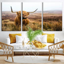 Scottish Highland Cow Wall Art Canvas Print | Ready to Hang by MyGreatCanvas | Canvas Wall Art Prints | Photo Prints & Wall Decor