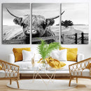Scottish Highland Cow Wall Art | Rustic Farmhouse Décor |