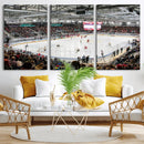 Lausanne Arena Ice Hockey Stadium Wall Art Canvas Print,