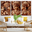 Indian Woman Statue Wall Art Canvas Print