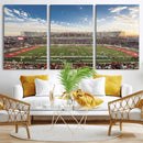 Framed Houston Cougars Football Team Print - Houston TDECU by MyGreatCanvas | Canvas Wall Art Prints | Photo Prints & Wall Decor