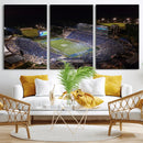 Duke University Blue Devils Football Print Canvas - Durham