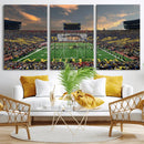 University of Michigan Wolverines Print Canvas, Football