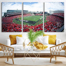 Cincinnati Bearcats Football Team Print - Nippert Stadium Wall Art Canvas Print