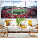 Cincinnati Bearcats Football Team Print - Nippert Stadium Wall Art Canvas Print