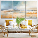 Abstract Landscape Wall Art Canvas Print - Warm Tones of