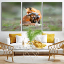 Heartwarming Fox and Baby Cub Wall Art | Ready to Hang