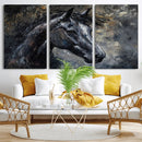 Large Abstract Horse Wall Art Canvas Print | Farmhouse Wall
