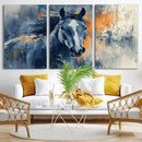 Abstract Blue Horse Wall Art Print Canvas | Horse Wall Art by MyGreatCanvas | Canvas Wall Art Prints | Photo Prints & Wall Decor