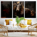 Abstract Black Horse Canvas Print for Farmhouse Wall Art | by MyGreatCanvas | Canvas Wall Art Prints | Photo Prints & Wall Decor