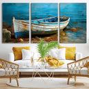 Vintage Boat on Tranquil Waters | Coastal Wall Art for