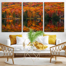 Fall Foliage Wall Art - Autumn Reflection Canvas Print,