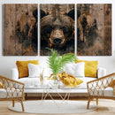 Rustic Grizzly 399 Wall Art | Triptych Canvas Print | Rustic by MyGreatCanvas | Canvas Wall Art Prints | Photo Prints & Wall Decor