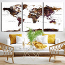 World Map Canvas Print – Detailed Map of the World Wall Art by MyGreatCanvas | Canvas Wall Art Prints | Photo Prints & Wall Decor