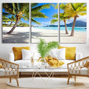 Blue Beach and Sea Wall Art Canvas Print by MyGreatCanvas | Canvas Wall Art Prints | Photo Prints & Wall Decor