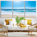 Wall Art Canvas Print Shiny Blue Sea and Beach by MyGreatCanvas | Canvas Wall Art Prints | Photo Prints & Wall Decor