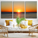 Golden Horizon Sunset Over Ocean Wall Art Canvas Print – by MyGreatCanvas | Canvas Wall Art Prints | Photo Prints & Wall Decor