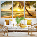 Beach Sunset Canvas Wall Art Print - Tropical Beach Canvas by MyGreatCanvas | Canvas Wall Art Prints | Photo Prints & Wall Decor