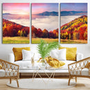 Autumn Mountain Foggy Landscape Wall Art Canvas Print | by MyGreatCanvas | Canvas Wall Art Prints | Photo Prints & Wall Decor