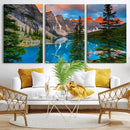 Canadian Rockies Moraine Lake Wall Art Canvas Print, Pine