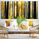 Sunlit Forest Wall Art Canvas Print – Large Framed Woodland