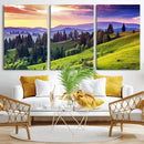 Green Hills and Sunset Wall Art Print - Scenic Landscape by MyGreatCanvas | Canvas Wall Art Prints | Photo Prints & Wall Decor
