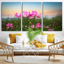 Pink Flower on the Mountain Canvas Print, Framed Pink Flower