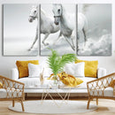 Large Wall Art Canvas Print – Beautiful Running White Horses by MyGreatCanvas | Canvas Wall Art Prints | Photo Prints & Wall Decor