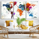World Map Canvas Print – Framed Travel Map Wall Art for by MyGreatCanvas | Canvas Wall Art Prints | Photo Prints & Wall Decor