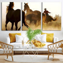 Horses and Cowboys Wall Art Canvas Print by MyGreatCanvas | Canvas Wall Art Prints | Photo Prints & Wall Decor