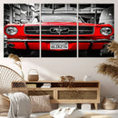 Red Mustang Car Wall Art – Framed Classic Vehicle Canvas by MyGreatCanvas | Canvas Wall Art Prints | Photo Prints & Wall Decor