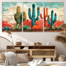 Colorful Cacti Wall Art – Framed Vibrant Succulent Canvas by MyGreatCanvas | Canvas Wall Art Prints | Photo Prints & Wall Decor