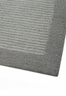 Custom Made Modern Solid Design Gray Hand Tufted Wool Rug