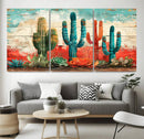 Colorful Cacti Wall Art – Framed Vibrant Succulent Canvas by MyGreatCanvas | Canvas Wall Art Prints | Photo Prints & Wall Decor
